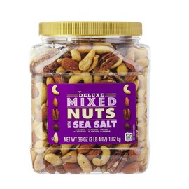 Deluxe Roasted Mixed Nuts With Sea Salt by Membar Marc, 34 Oz, Pack of 1