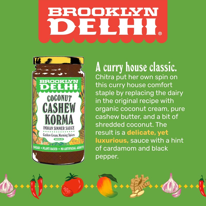Brooklyn Delhi - Coconut Cashew Korma - Indian Simmer Sauce