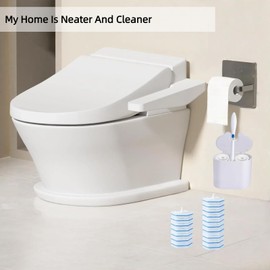 Toilet Stick Wall Mounted Bracket, Compatible with Various Disposable Toilet Stick Brackets, can be Placed on Both Sides of The Toilet (1)