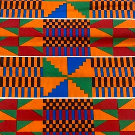 African wax print fabric Kente 3 yards