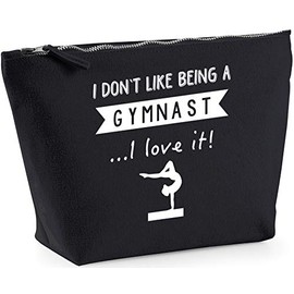 Hippowarehouse I Don't Like Being A Gymnast...I Love It! printed make up cosmetic wash bag 18x19x9cm