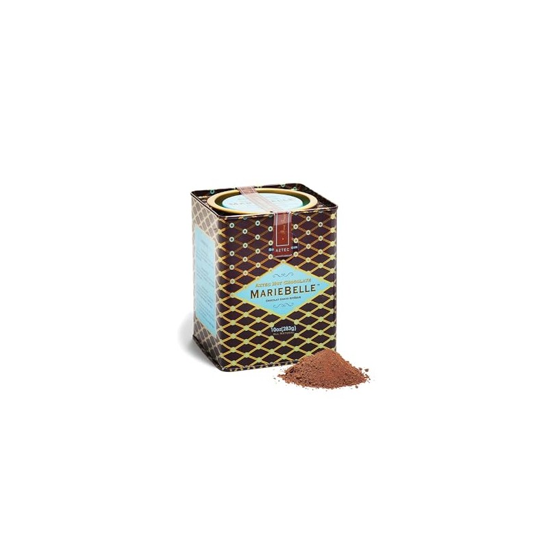 MarieBelle's Aztec Hot chocolate 10 oz Tin - Easy to