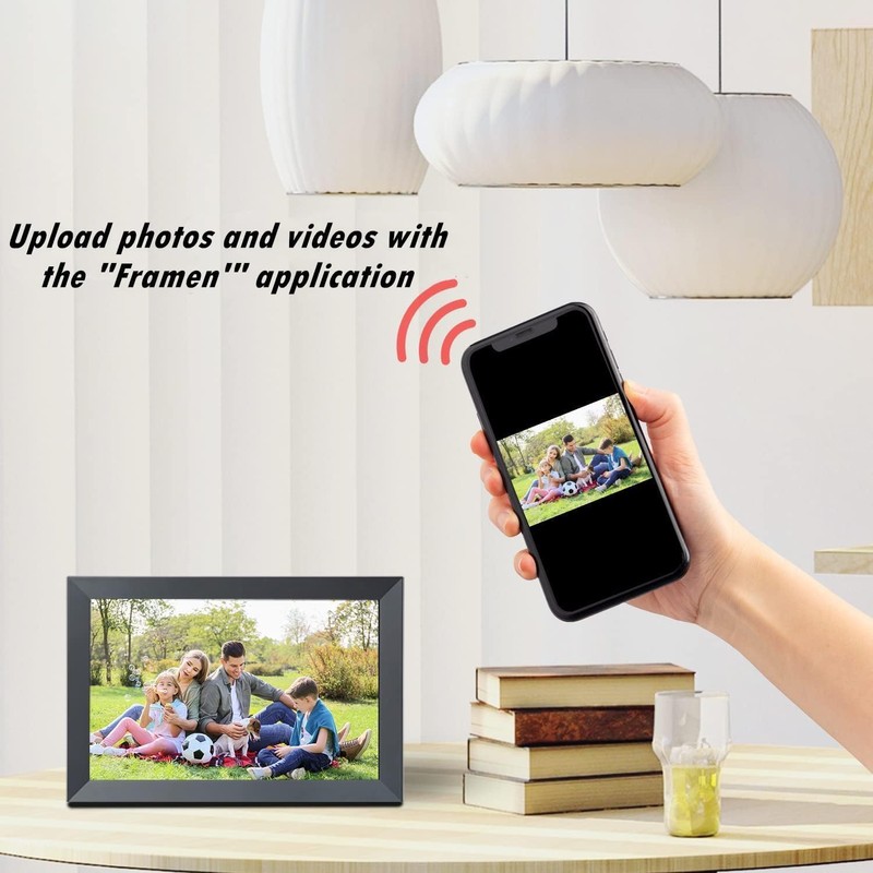 Aorpdd 10.1 Inch HD WiFi Digital Photo Frame, 16:10 Touchscreen
