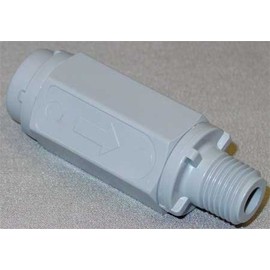 1/4" FPT x MPT Gray PVC Ball Cone Spring Check Valve