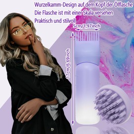 WhaleO Hair Oil Applicator Hair Oil Applicator Hair Oiling Applicator with Scalp Massager, Hair Oil Bottle Applicator Bottle Hair - Reliable Hair Styling Tool for Hair Dye Colouring