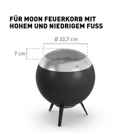 höfats - Moon 45 Funkenschutz - Abdeckung zur Verringerung von Funkenflug - Funkenfang, Funkenschutzgitter aus Edelstahl - Feuerstellengitter, Zubehör für Moon 45 - Funkenhaube ⌀ 34 cm