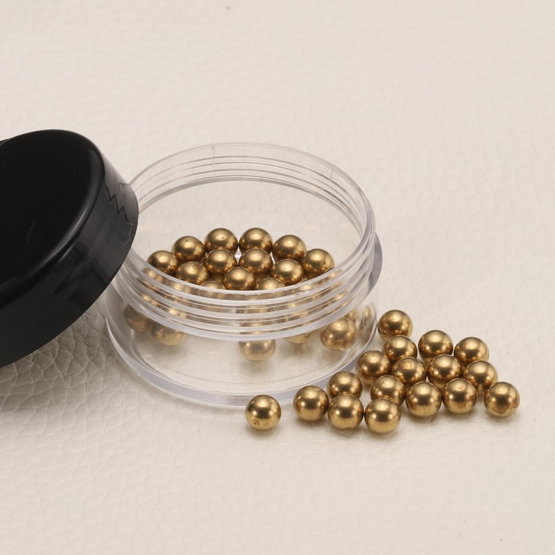 sourcing map 50 Pcs 4.5 mm Bearing Balls H62 Brass