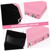 jojofuny Mini Briefcase Business Card Holder Card Case Portable Id