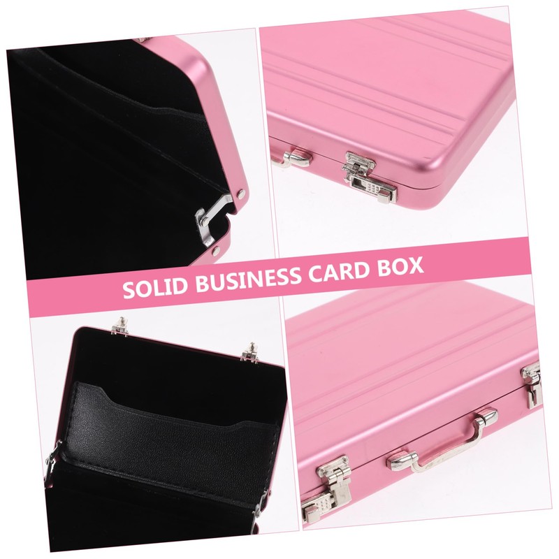 jojofuny Mini Briefcase Business Card Holder Card Case Portable Id