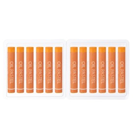 PATIKIL Light Orange Oil Pastels, 12Pcs Soft Oil Crayons Creamy Pastels Stick Art Supplies for Art Painting Drawing Blending Graffiti for Artists Beginners