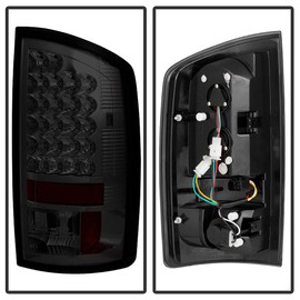 ACANII - For 2002-2006 Dodge Ram 1500 03-06 Ram 2500 3500 Smoke Lumiled LED Rear Tail Lights Brake Lamps Pair Left+Right