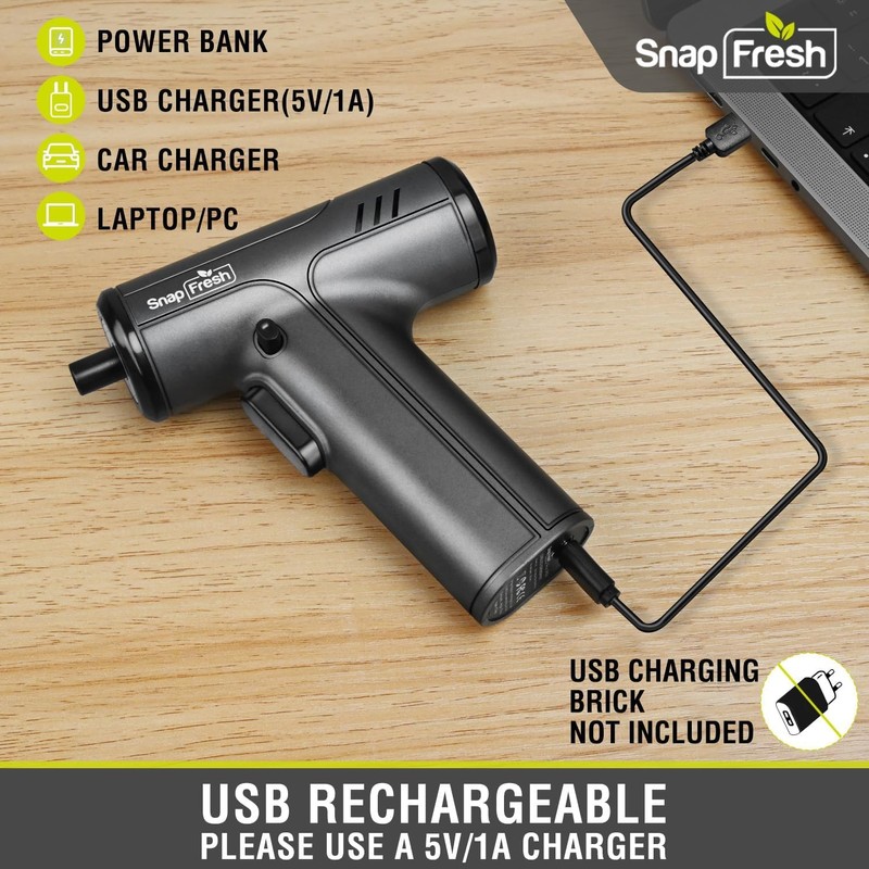 SnapFresh Electric Cordless Screwdriver Set,4V Rechargeable Screw Gun with 10