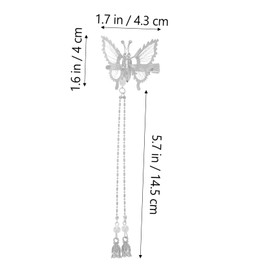 SAFIGLE Elegant Butterfly Tassel Hair Clips 2-Pack Long Metal Hair Barrettes for Women and Girls Delicate Headdress Accessories for Styling and Fashion