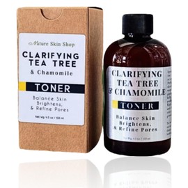 Nature Skin Shop Clarifying Tea Tree and Chamomile Toner, 4.5 oz, Balance Skin and Refine Pores