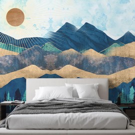 SIGNFORD Wall Mural Nordic Style Nature Landscape Removable Wallpaper Wall Sticker for Bedroom Living Room - 108"x168"