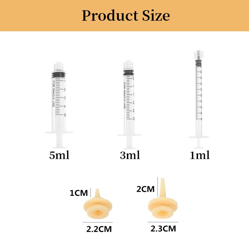 シリンジ 乳首 プラスチック 針なし ペット用シリンジ 猫 子犬 給餌 給水 ミルク