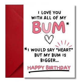 LimaLima Funny Birthday Card For Him Husband Boyfriend Cute I Love You Message For Men Perfect For 30th 40th 50th 60th