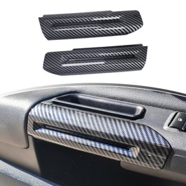 Naisec for Ford Mustang Accessories 2015-2024 Interior Door Handle Cover Decoration Trim (Carbon Fiber Grain)