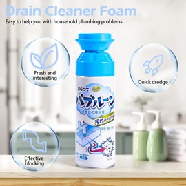 2-Pack Foaming Drain Cleaner - Powerful Sink Deodorizer & Clog Remover