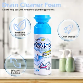 2-Pack Foaming Drain Cleaner - Powerful Sink Deodorizer & Clog Remover