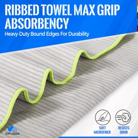 IOFLIGGA 5 Pack Microfiber Gym Towels – Quick Dry, Super Absorbent, Lightweight & Compact Sweat and Workout Towels for Travel, Camping, Hot Yoga, Beach, and Sports (16 * 32" (5 Pack))