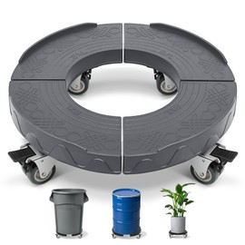 Nefish Trash Can Dolly Wheels, 15-19 Inch Adjustable Round Furniture Dolly with 4 Wheels, Heavy Duty Drum Dollies 440lbs Keg Dolly, Multi Functional Rolling Dolly Cart