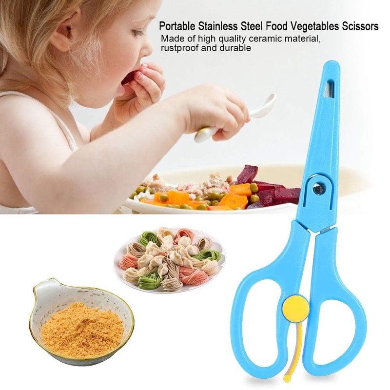Food Shears Stainless Steel Baby Scissors Food Scissor with Plastic