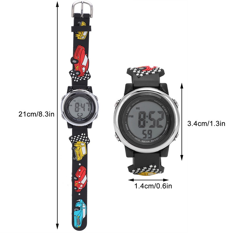 Multifunction Electronic Wrist Watches Luminous Waterproof Cartoon LED Children Watch