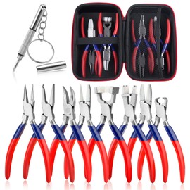 GOLD DEER 8Pcs Eyeglass Repair Kit with Screwdriver and Storage Box Optical Eyeglass Pliers Set Eye Glasses Adjusting Pliers Optical Eyeglass Repair Pliers Kit