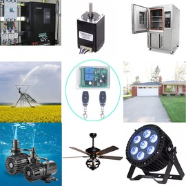 Wireless Remote Relay Switch DC 12V-48V 24V 36V 2 Channel Multi-Function Remote Control Switch, 433Mhz Transmitter Receiver for Wireless Garage Door keypad Opener switches 12V (2X Control 433M)