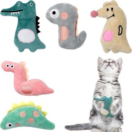 NJCXOLA 5 pieces catnip plush toys, catnip plush toys, soft plush cat toy, toy sets kitten cleaning training game nibbling