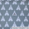Signature BonEful FABRIC FQ Cotton Quilt Gray White Teepee Tent Indian Stripe Aztec Boy US