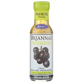 Briannas Classic Balsamic Vinaigrette with Avacado Oil Dressing, Gluten Free, 10 Ounce (Pack of 6)