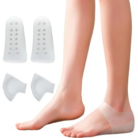 Dr. Pedi Heel Cups Cushion Increase Gel Shoe Insert Height Elevator Heel Support
