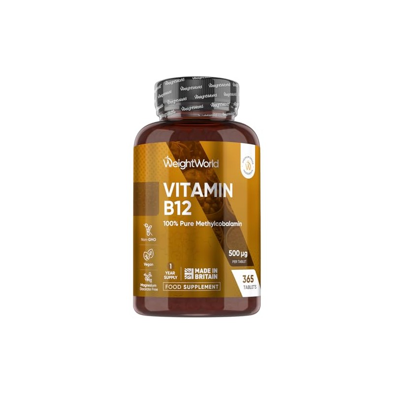Vitamin B12 Tablets - 365 Tablets - 1 Year Supply