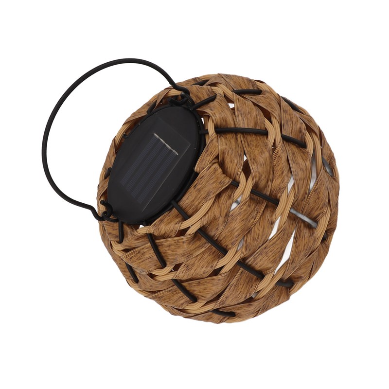 Outdoor Solar Lantern LED Waterproof Hollowed Rattan Ball Solar Hanging