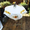 Trimits Sunflower Printed Cross Stitch Kit Tablecloth with Printed Fabric,