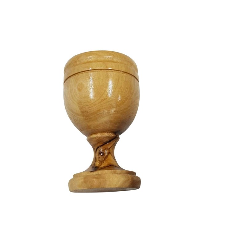 Communion Holy Land Wine Cup Chalice Olive Wood Goblet (2.75