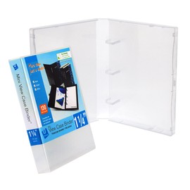 Mini UniKeep 3 Ring Binder - Clear - Full Enclosed View Binder - 32mm Spine - with Clear Outer Overlay - Case of 30 Binders