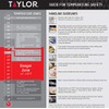 Taylor Termómetro Digital Compacto Impermeable, LCD Retroiluminado Ámbar, HOLD