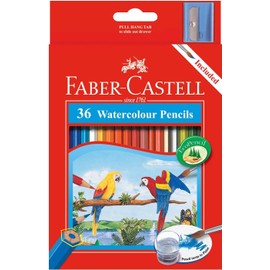 Faber-Castell Vibrant Watercolor Pencils, Assorted – Pack of 36, (16-114466)