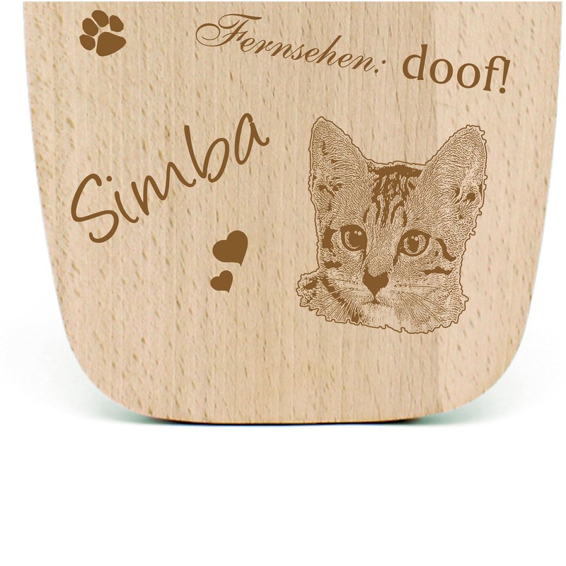 Dekolando Cat Decoration Sign "Alles Doof" (Egyptian Mau Cat)