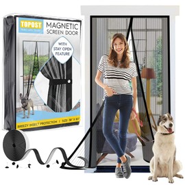 TOPOST Mosquitero Magnetico para Puerta Pocket y Cortina 100x210 CM, Fly Screen Door