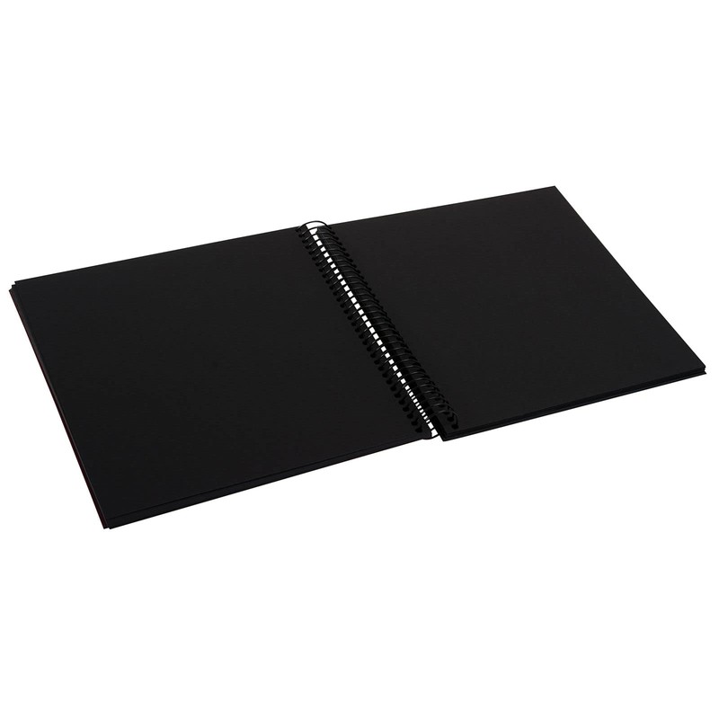 Goldbook Bella Vista black 20x20 40 blacke Pages Spiral 12767