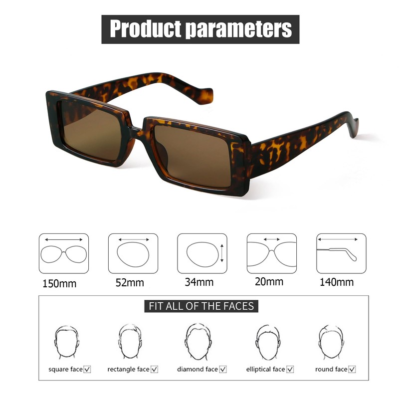 SORVINO Gafas de sol rectangulares vintage para mujer, estilo retro,