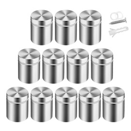 Stainless Steel Spacer, Advertising Screw, Advertising Screw Glass Spacer, Wall Spacer, Stainless Steel, Sign Holder with Screws, Wall Spacer Screw, Furniture Spacer Wall, Silver