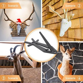 6 Pieces Skull Hangers for Indoor Outdoor Antler Style Deer Holder Trophy Wall Mount Skull Hooks Hanging for Decorative Craft Kits BBQ Claws