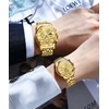 OLEVS Couple Watch His and Her Watch Set Mens Womens