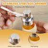 Egg Openers，304 Stainless Steel Egg Cutter Egg Cracker Tool Adjustable