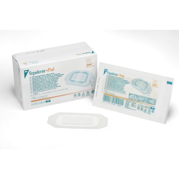 3M™ Tegaderm™ +Pad Film Dressing with Non-Adherent Pad 3584, Dressing size 2 3/8 IN x 4 IN, Pad size 1 IN x 2 3/8 IN
